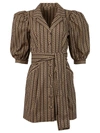 Lhd Casitas Sloth-print Dress In Brown
