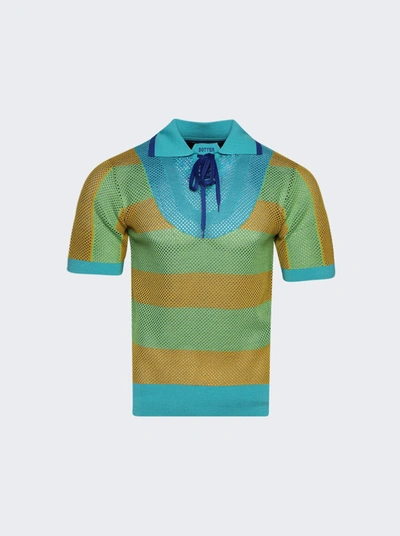 Botter Knitted Technical Polo Shirt In Green