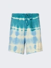 Amiri Tie Dye Knit Football Short In Blue