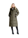Steve Madden Womens Fleece Lined Quilted Puffer Jacket In Green