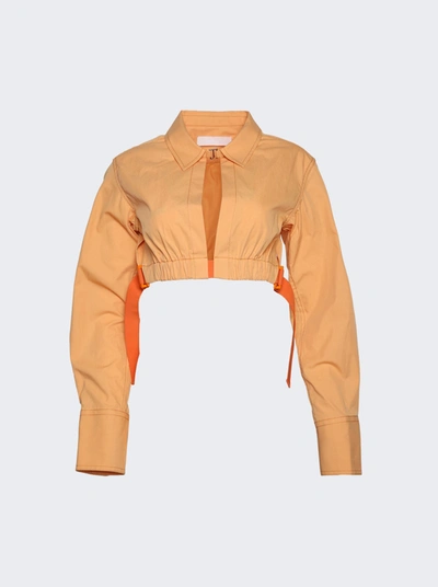 Dion Lee Slouchy Slider Shirt In Orange