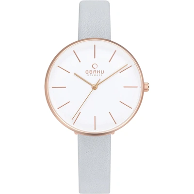 OBAKU WOMEN'S VIOL WHITE DIAL WATCH