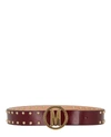Moschino Circle M Gold Stud Belt In Gold