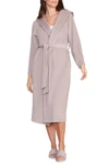Barefoot Dreams Luxechic Hooded Wrap Robe In Deep Taupe