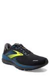 Brooks Men's Adrenaline Gts 22 Running Shoes - Medium/d Width In Black/blue/nightlife In Black/ Blue/ Nightlife