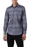 BUGATCHI BUGATCHI JAMES OOOHCOTTON® AIRBRUSH PRINT BUTTON-UP SHIRT