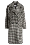 EMILIA GEORGE KIMBERLY COOL HOUNDSTOOTH DOUBLE BREASTED WOOL MATERNITY COAT