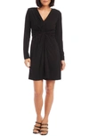 KAREN KANE KAREN KANE TWIST FRONT LONG SLEEVE SHEATH DRESS