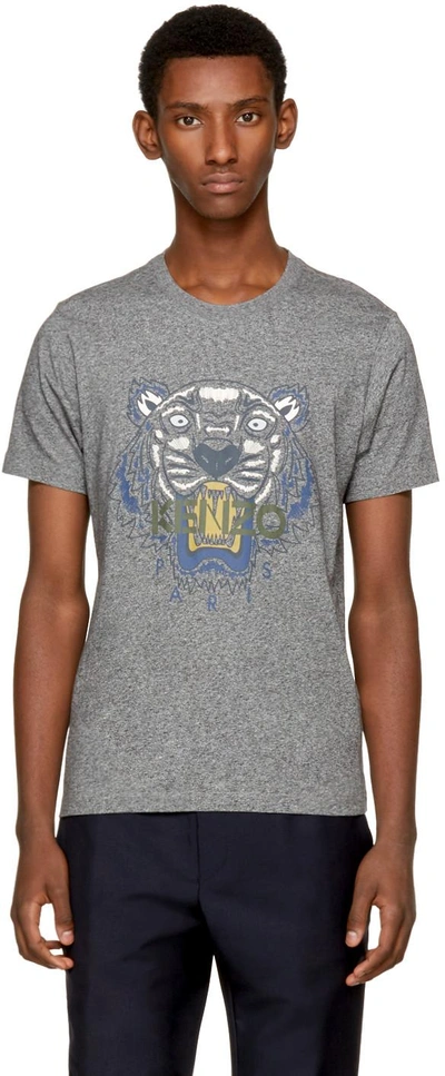 Kenzo Grey Tiger T-shirt  In 98 Anthracite