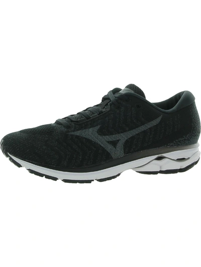 Mizuno Waverider Waveknit 3 Mens Trainer Fitness Running Shoes In Black