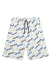 Kenzo Logo-print Shorts In 10p-white