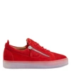 Giuseppe Zanotti Frankie Zip-details Sneakers In Red