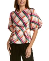 Gracia Check Print Top In Brown