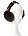 Surell Accessories Knotted Pearl Band Earmuffs In Black