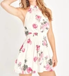 Loveshackfancy Destiny Halter Mini Dress In Paradise Pink In White
