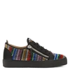 Giuseppe Zanotti Frankie Strass Log-top Sneakers In Multi
