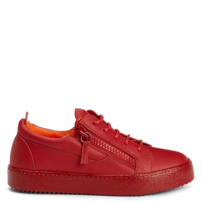 Giuseppe Zanotti Nicki Leather Sneakers In Red