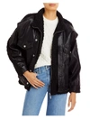 BLANKNYC WOMENS FAUX LEATHER UTILITY MOTORCYCLE JACKET