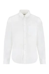 Aspesi Man Classic Shirt In White Cotton Poplin In White