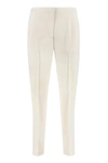 Aspesi Straight Leg Trousers Elastic Waistband In Ivory