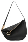 Burberry Knight Small Leather Shoulder Bag In Black