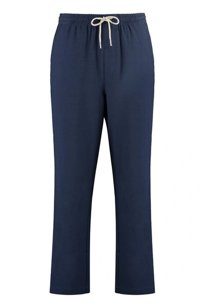 Department 5 Brewery Cotton Blend Trousers In Blue
