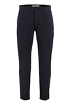 Department Five Department 5 Navy Cotton Chino Trousers In Blue