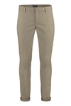 Dondup Chino Trousers Featuring Roll-up Cuffs In Brown