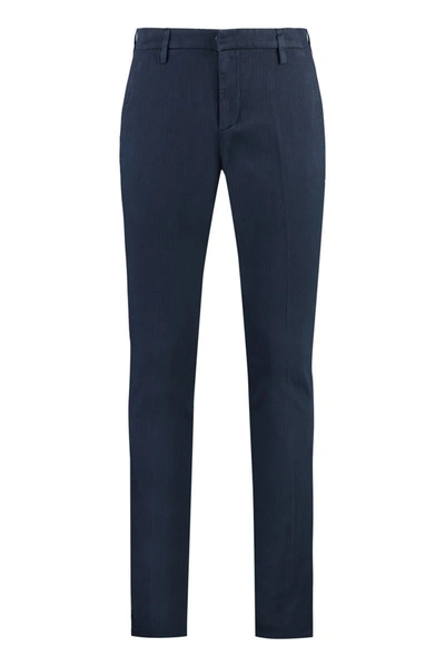 Dondup Gaubert Cotton Trousers In Blu Scuro