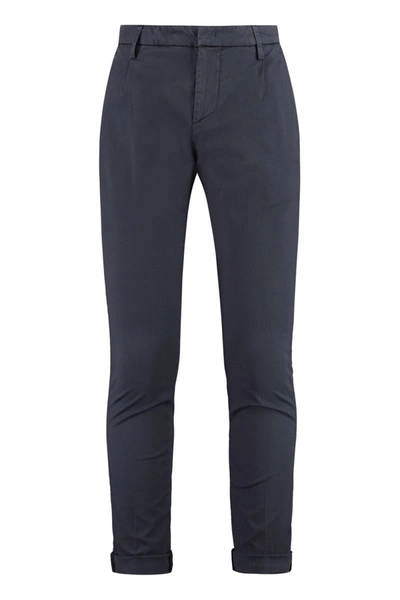 Dondup Gaubert Cotton Chino Trousers In Navy