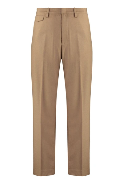 Dondup Louis Virgin Wool Trousers In Camel