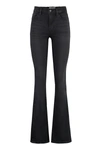 Frame Le High Flared Jeans - Women's - Spandex/elastane/polyester/modal/cotton In Black
