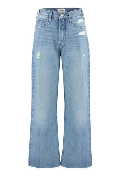Frame Le High 'n' Tight Wide-leg Jeans In Blue