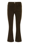 Frame Le Mini Boot Corduroy Trousers In Brown