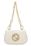 Gucci Blondie Leather Shoulder Bag In White