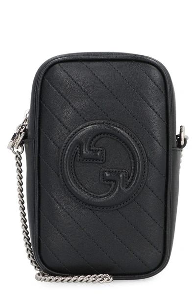 Gucci Blondie Leather Mini Crossbody Bag In Black