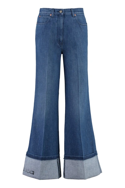 Gucci Wide-leg Jeans In Denim