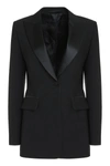Max Mara Gara Single-breasted One Button Jacket In Black