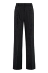 Michael Michael Kors Michael Kors Wool Blend Trousers In Black