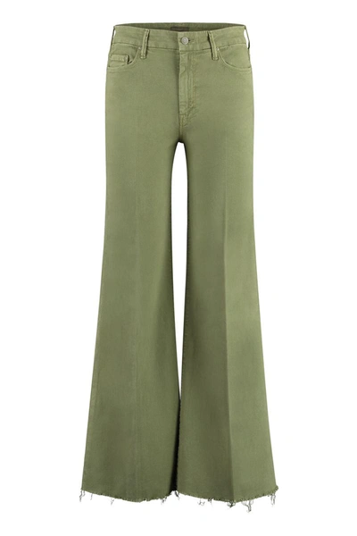 Mother High-rise Flared Jeans In Green