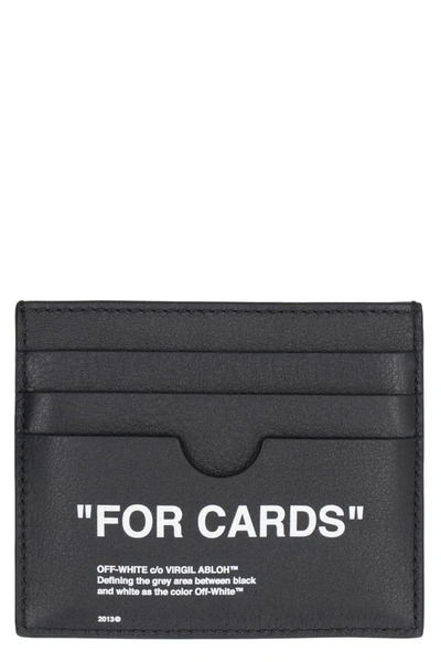 OFF-WHITE OFF-WHITE PRINTED LEATHER CARD HOLDER