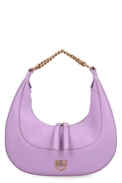 Pinko Mini Brioche Hobo Bag In Lilac