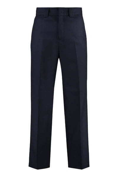 Pt01 Pantaloni Torino Virgin Wool Trousers In Blue