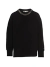 Stella Mccartney Chain-link Cotton Sweatshirt In Black