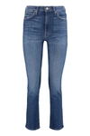 Mother The Swooner Rascal High Waist Ankle Jeans In Denim