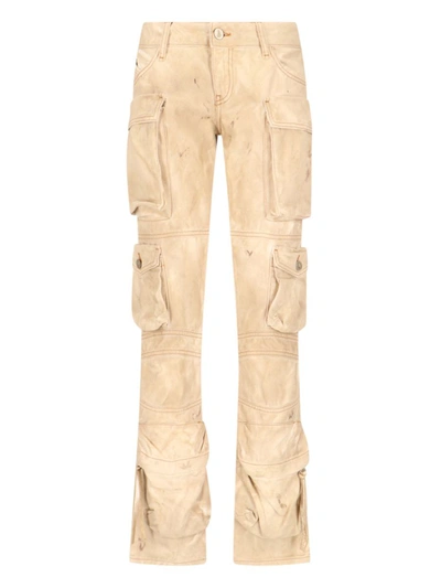 Attico Essie" Cargo Jeans In Neutrals