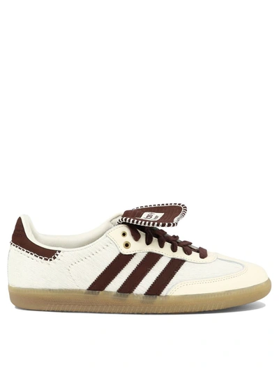 Adidas Originals Adidas By Wales Bonner Samba Pony Tonal Low Trainers In Cream Brown Blue