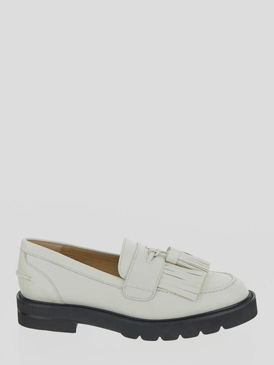 Stuart Weitzman Mila Lift Loafers In White