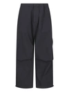Studio Nicholson Straight Trousers With Elastic Waistband And Drawstring Hem In Black