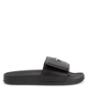 Giuseppe Zanotti Brett Leather Slides In Black